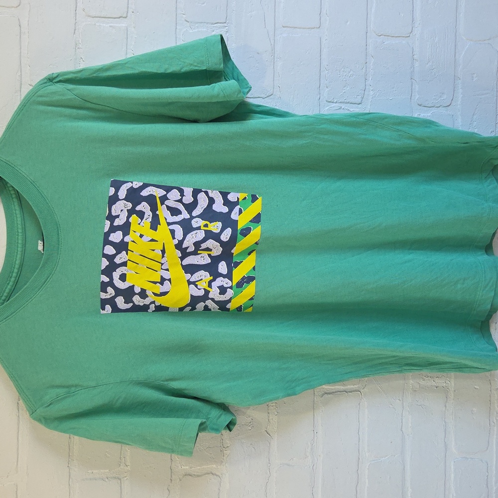 2/$10 Nike Teal and Yellow Graphic Tee